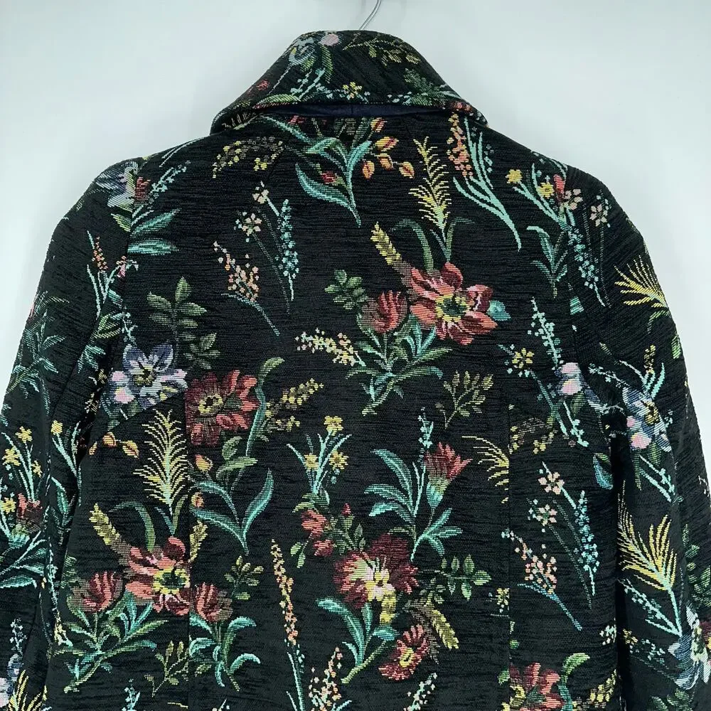 Ba&sh Wylie Floral Tapestry Coat Double Breasted Jacquard Brocade Jacket, XS - Picture 12 of 16
